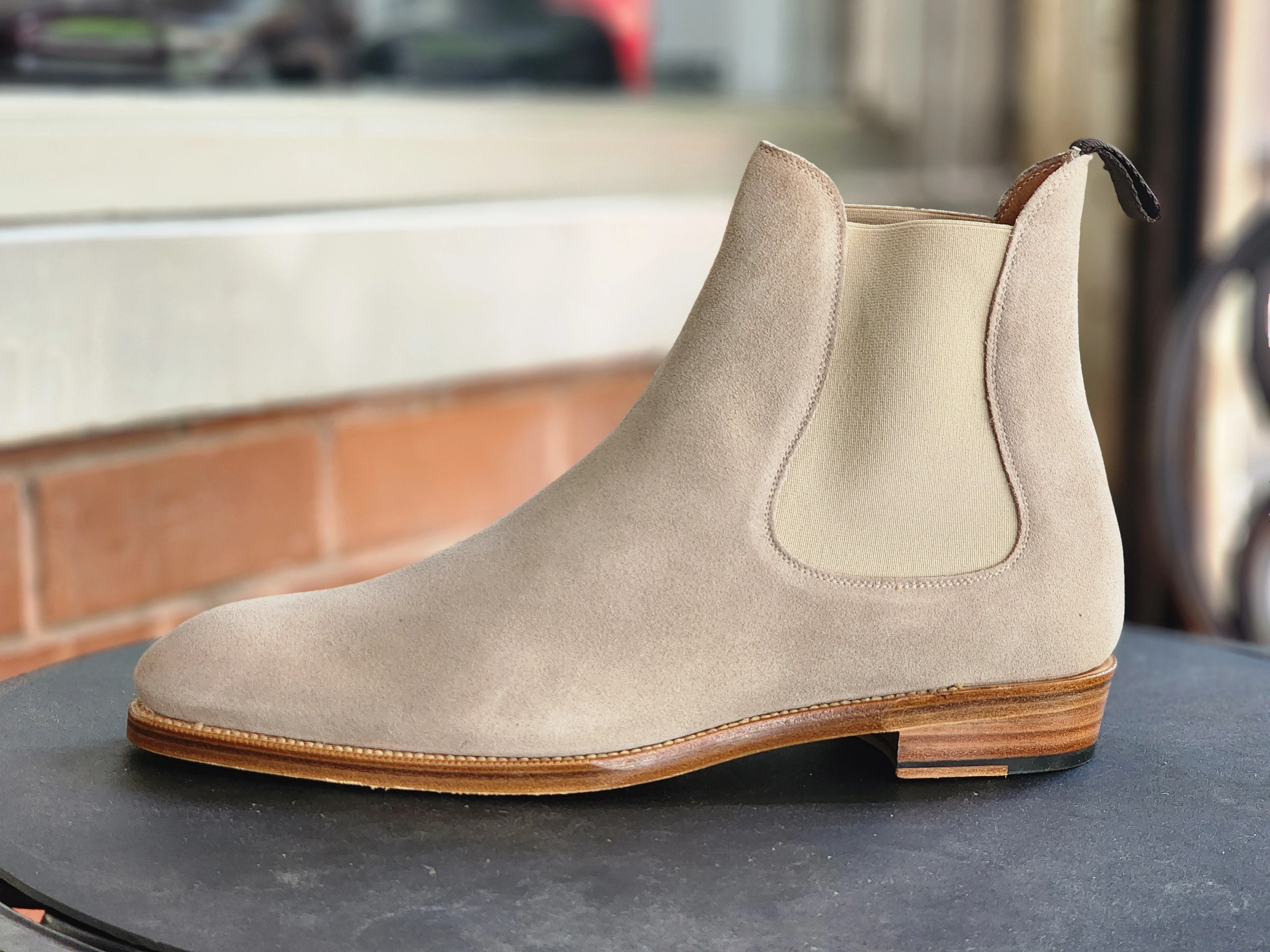 Alki - Oatmeal Suede - SAMPLE - Grade 1