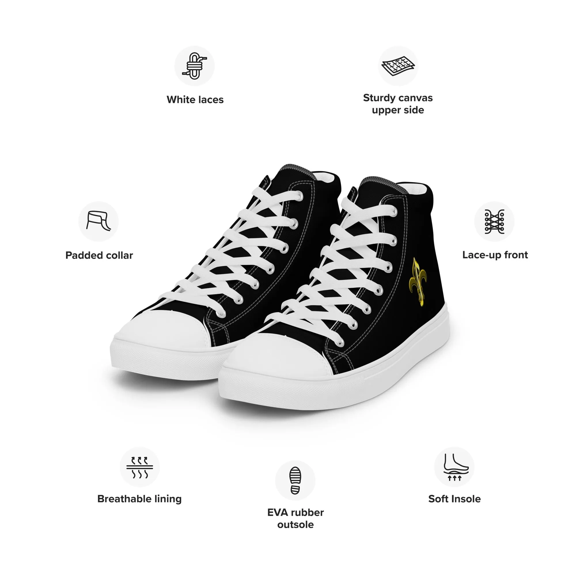 Black & Gold Men’s high tops