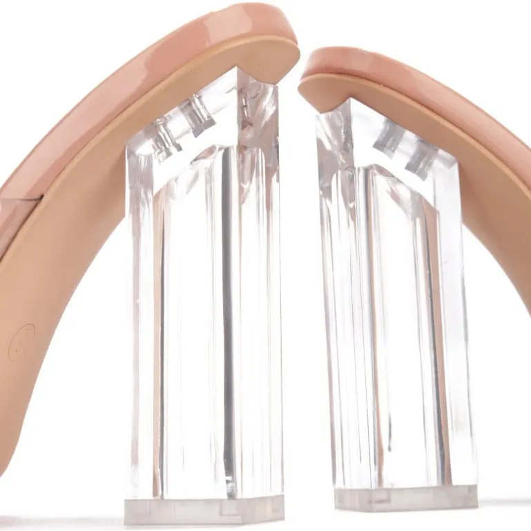 Edna Transparent Heel Black / Nude