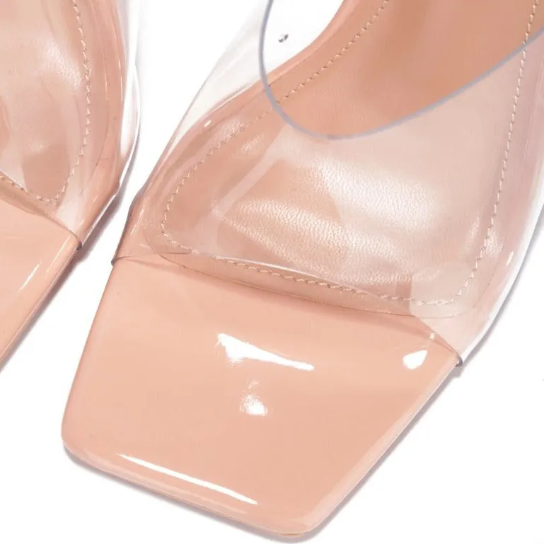 Edna Transparent Heel Black / Nude