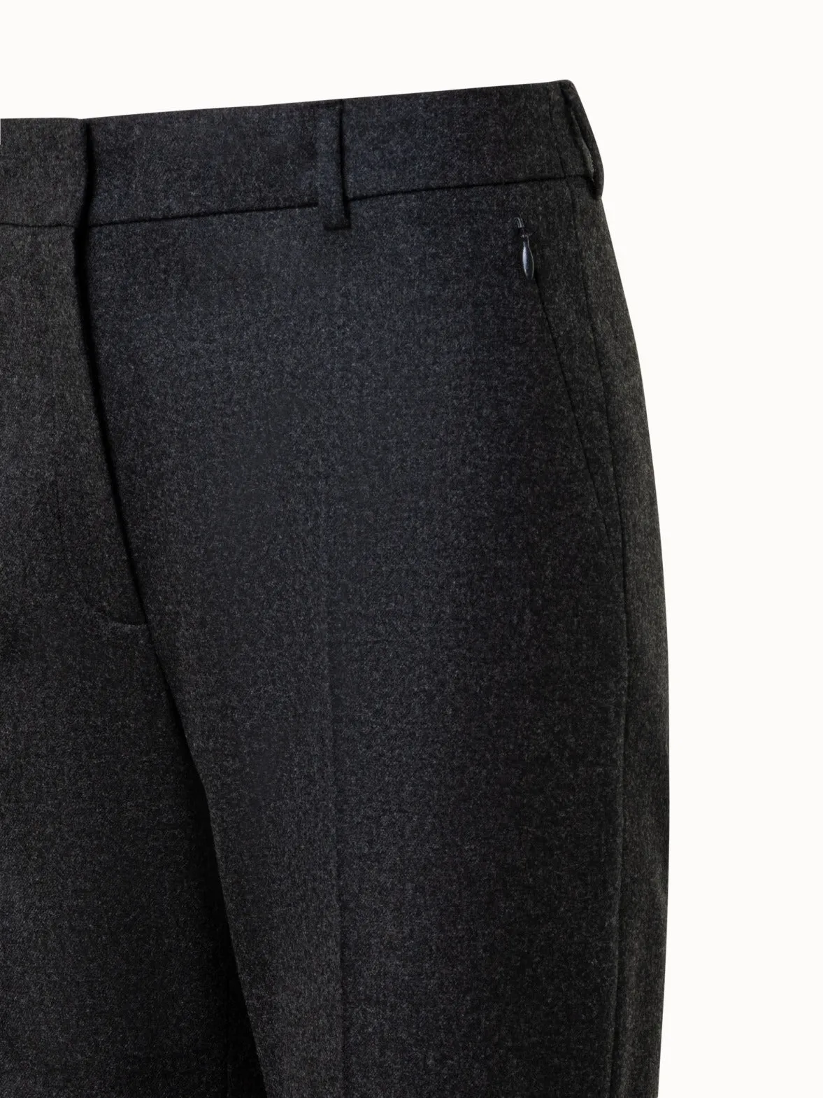Flanell-Schlaghose aus Woll-Stretch-Flanell