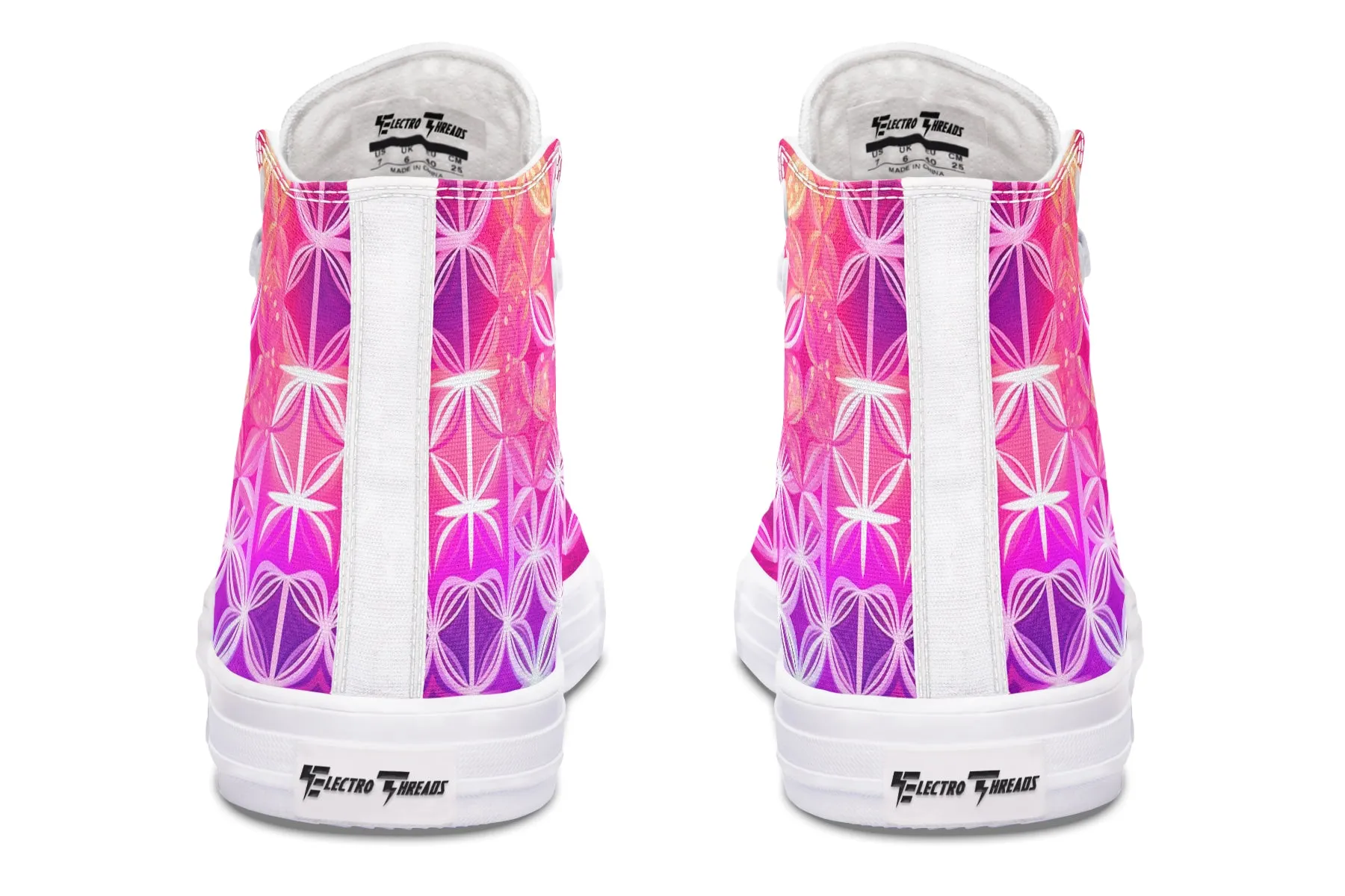 Flower Life Pink Sherbert High Top Shoes