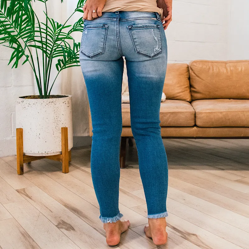 KanCan Addison Hem Detail Distressed Skinny Jeans