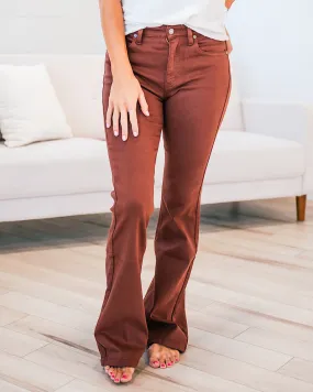 KanCan Holly Flare Jeans - Cinnamon Stick