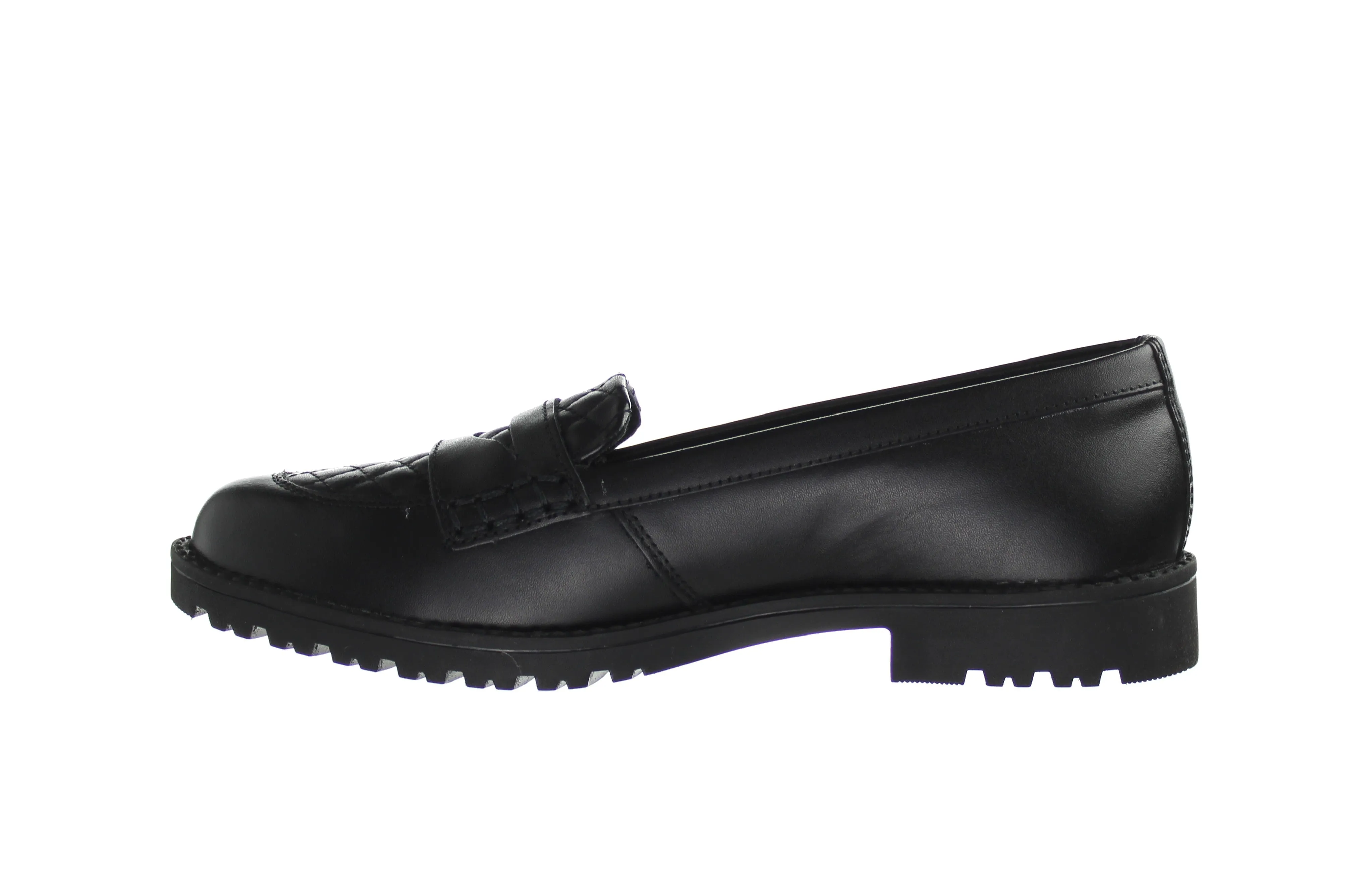 Kickers Lachly Quilt Loafer Womens Black Shoes