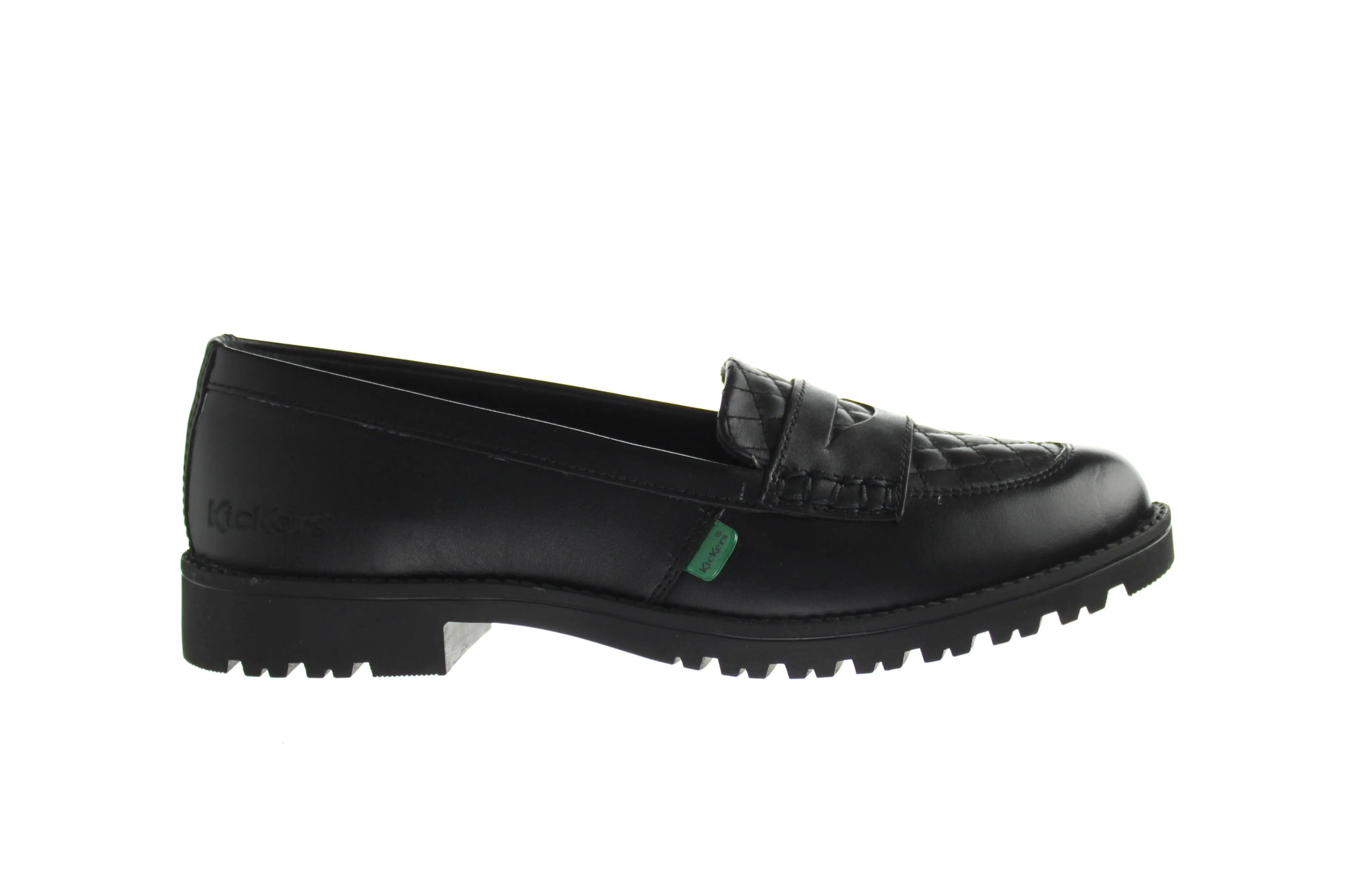 Kickers Lachly Quilt Loafer Womens Black Shoes