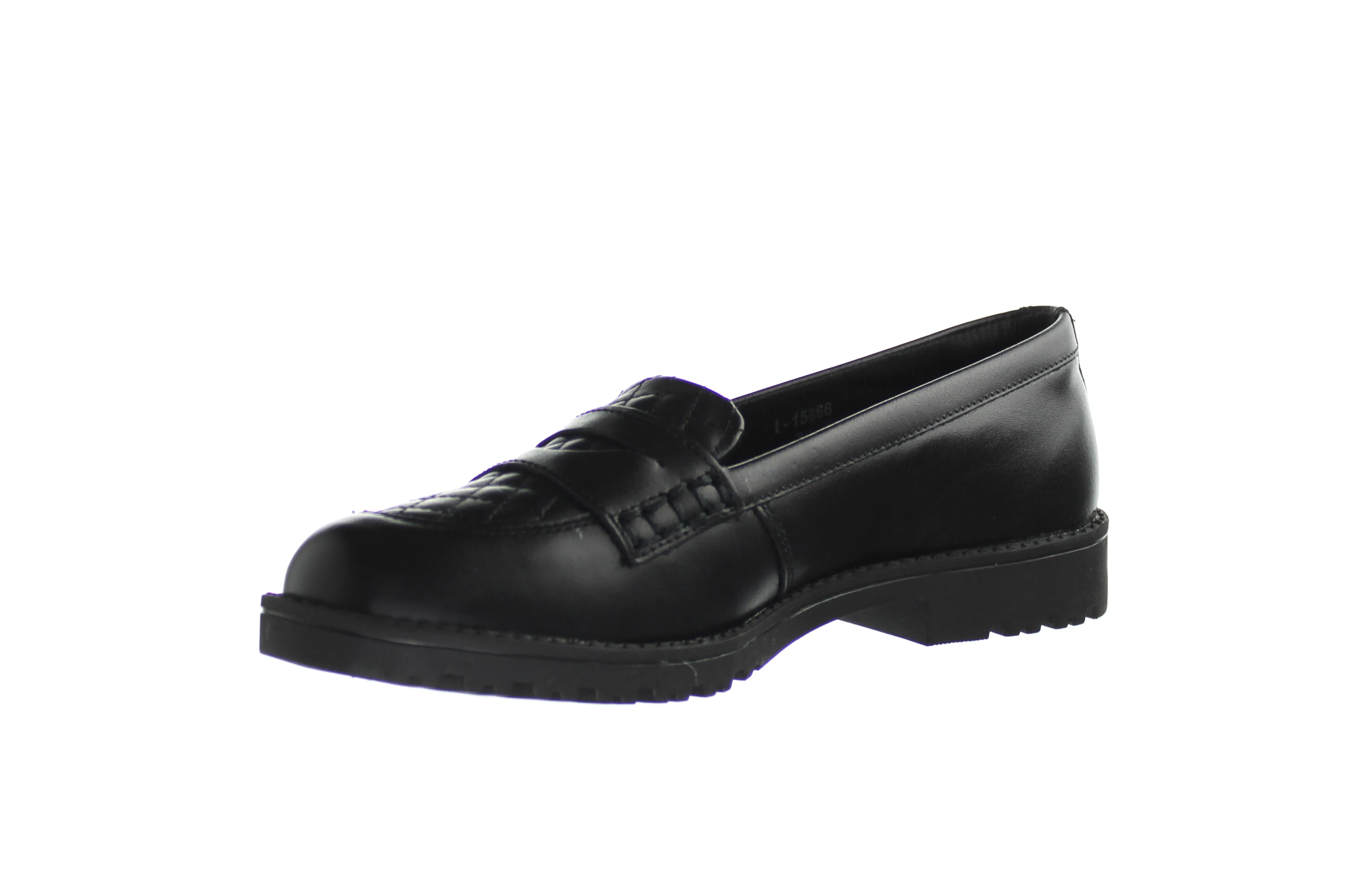 Kickers Lachly Quilt Loafer Womens Black Shoes
