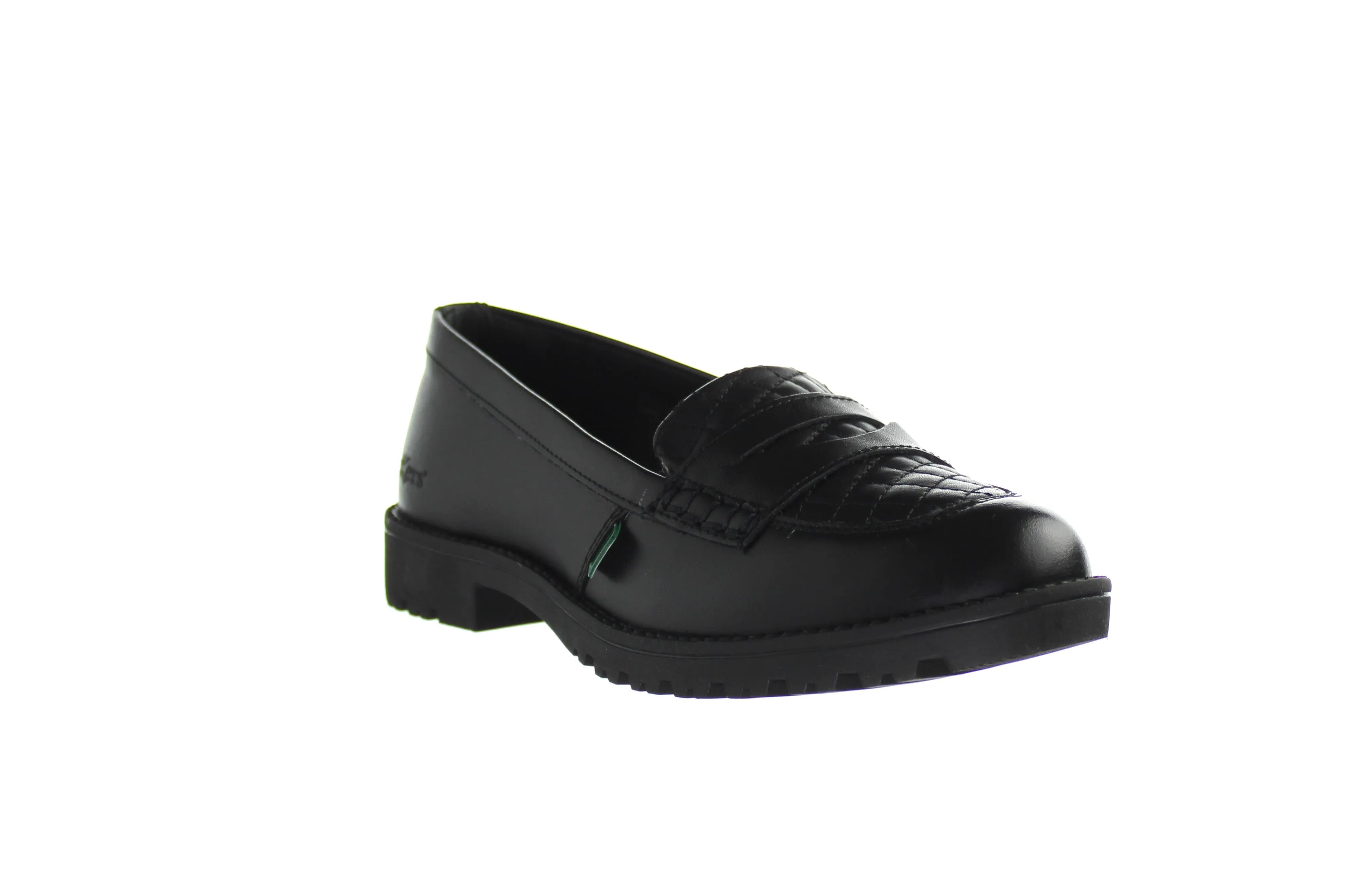 Kickers Lachly Quilt Loafer Womens Black Shoes