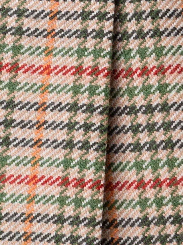 Kurze Jacke aus kariertem Woll-Stretch-Flanell