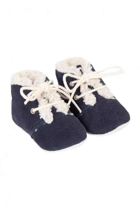 Shoes - Navy shoes with sherpa
