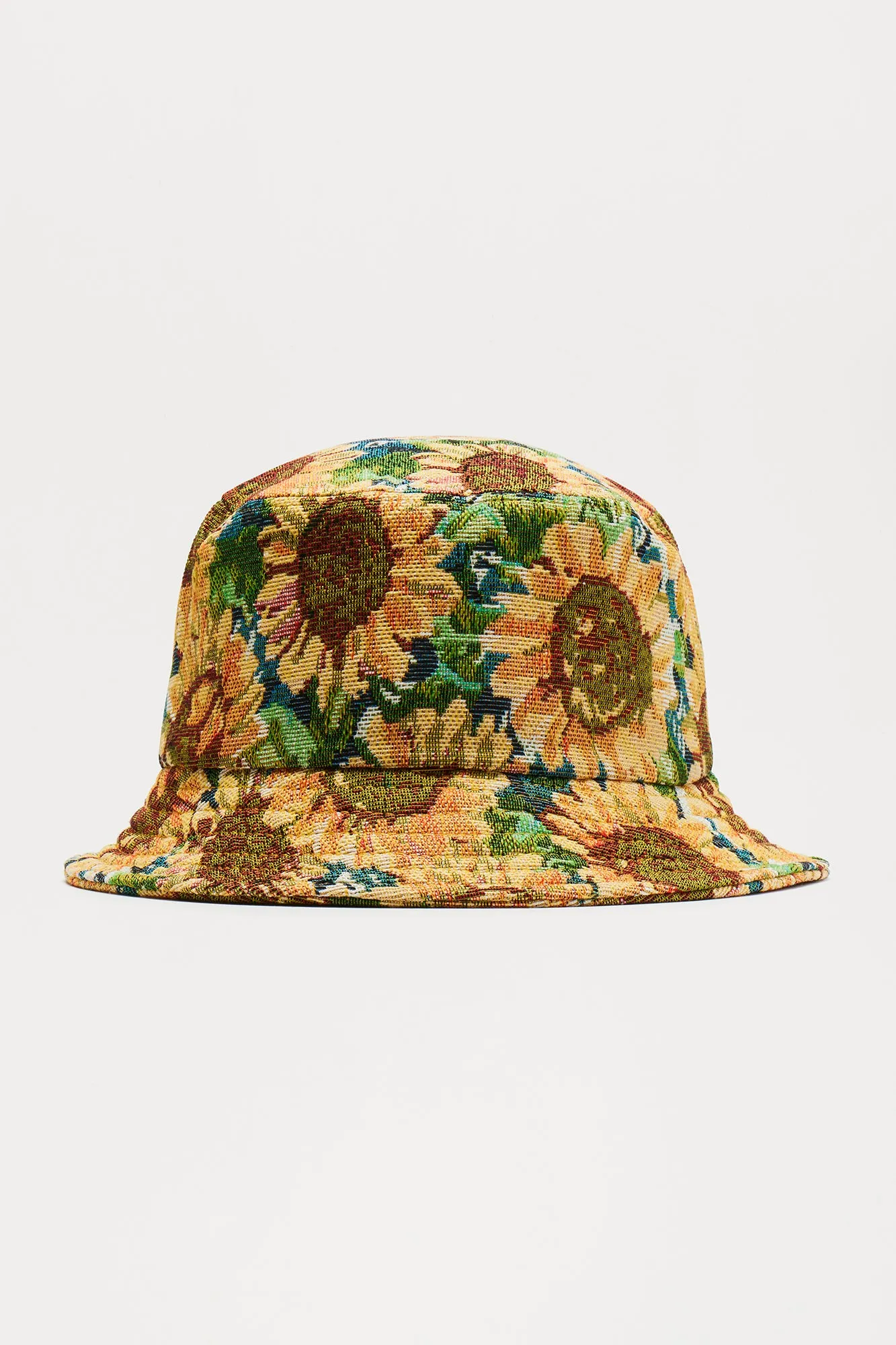 Sunflower Tapestry Bucket Hat - Green/combo