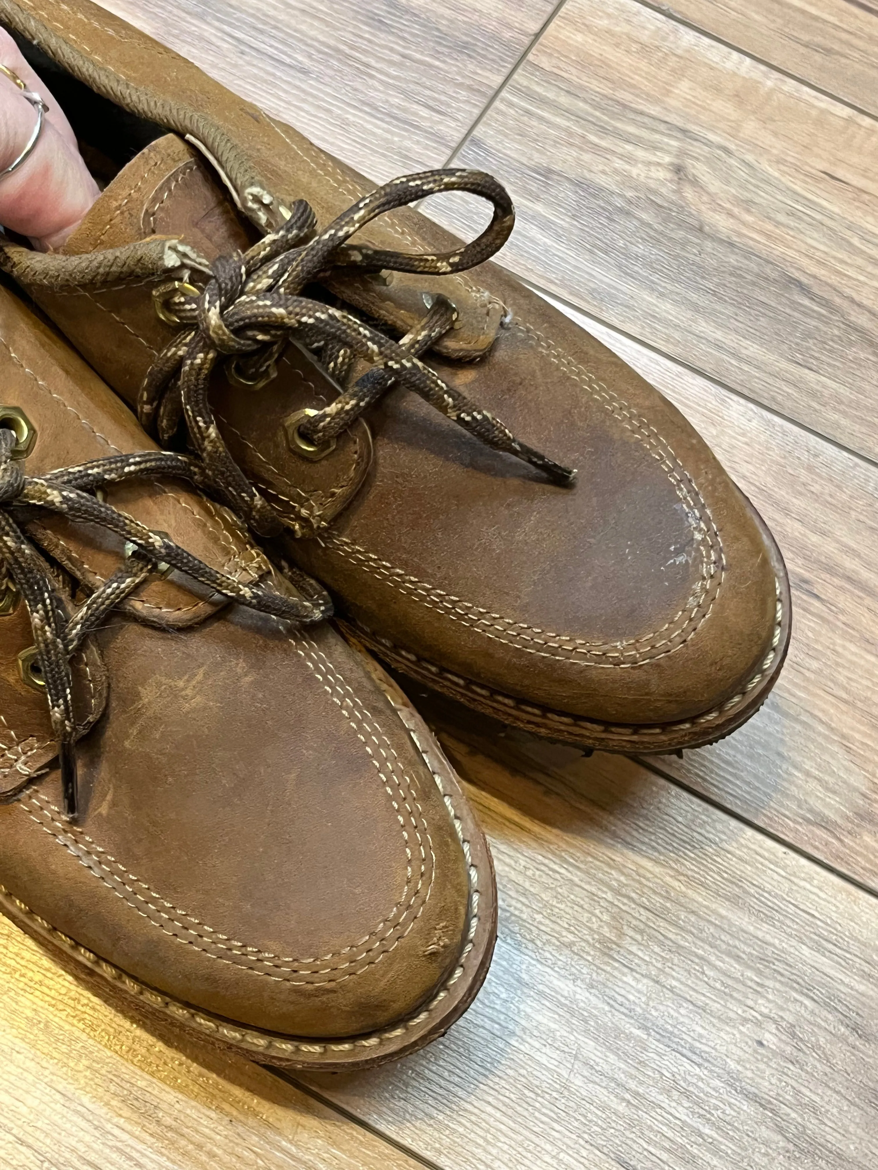 Vintage Prospector 1980’s Deadstock Moc Toe Brown Leather Shoes, Made in Canada, Womens US 9.5 SOLD