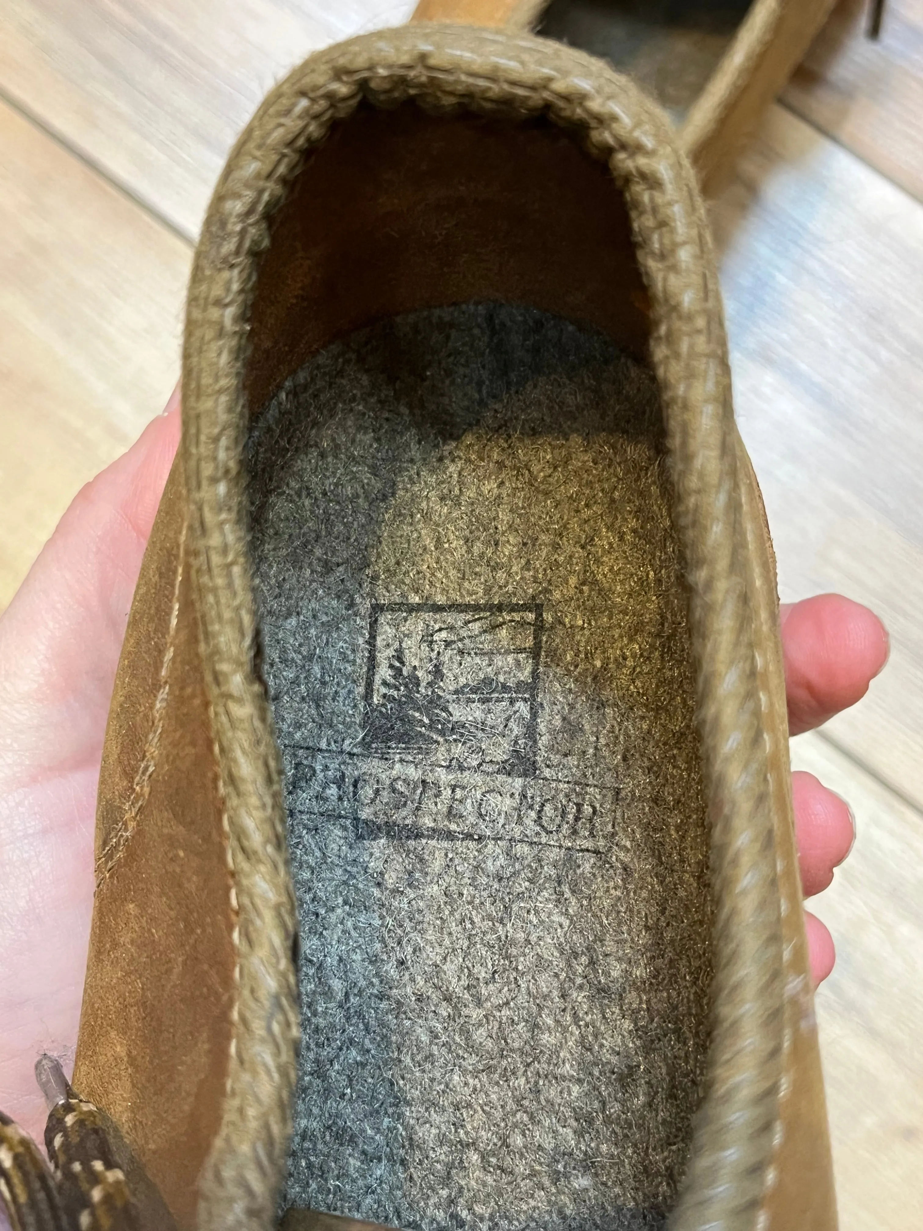 Vintage Prospector 1980’s Deadstock Moc Toe Brown Leather Shoes, Made in Canada, Womens US 9.5 SOLD
