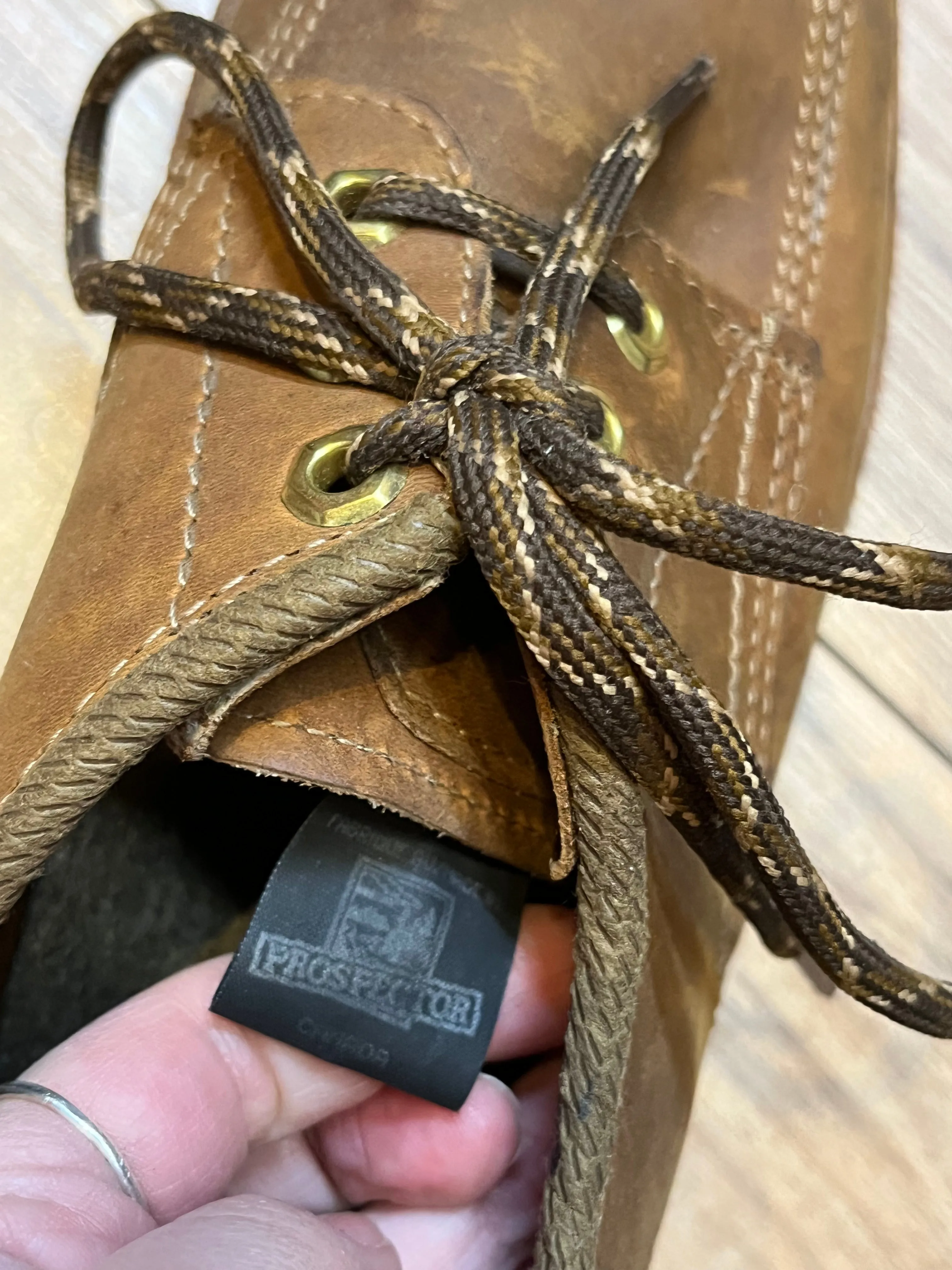 Vintage Prospector 1980’s Deadstock Moc Toe Brown Leather Shoes, Made in Canada, Womens US 9.5 SOLD